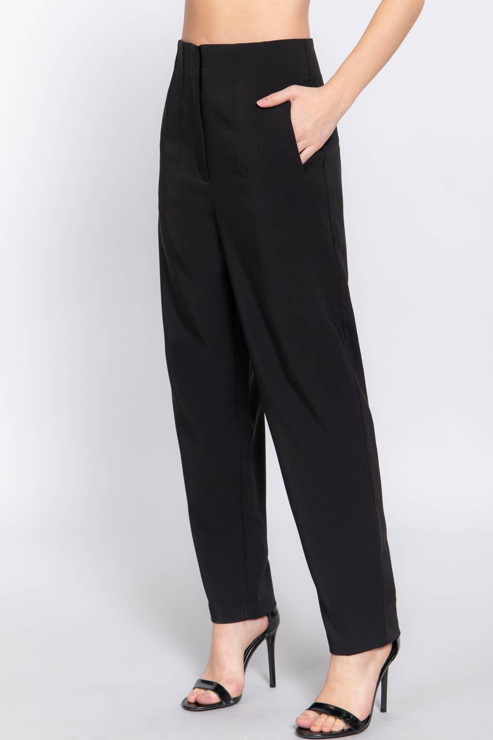 Active USA - High Waist Pintuck Detail Long Pants - P13839