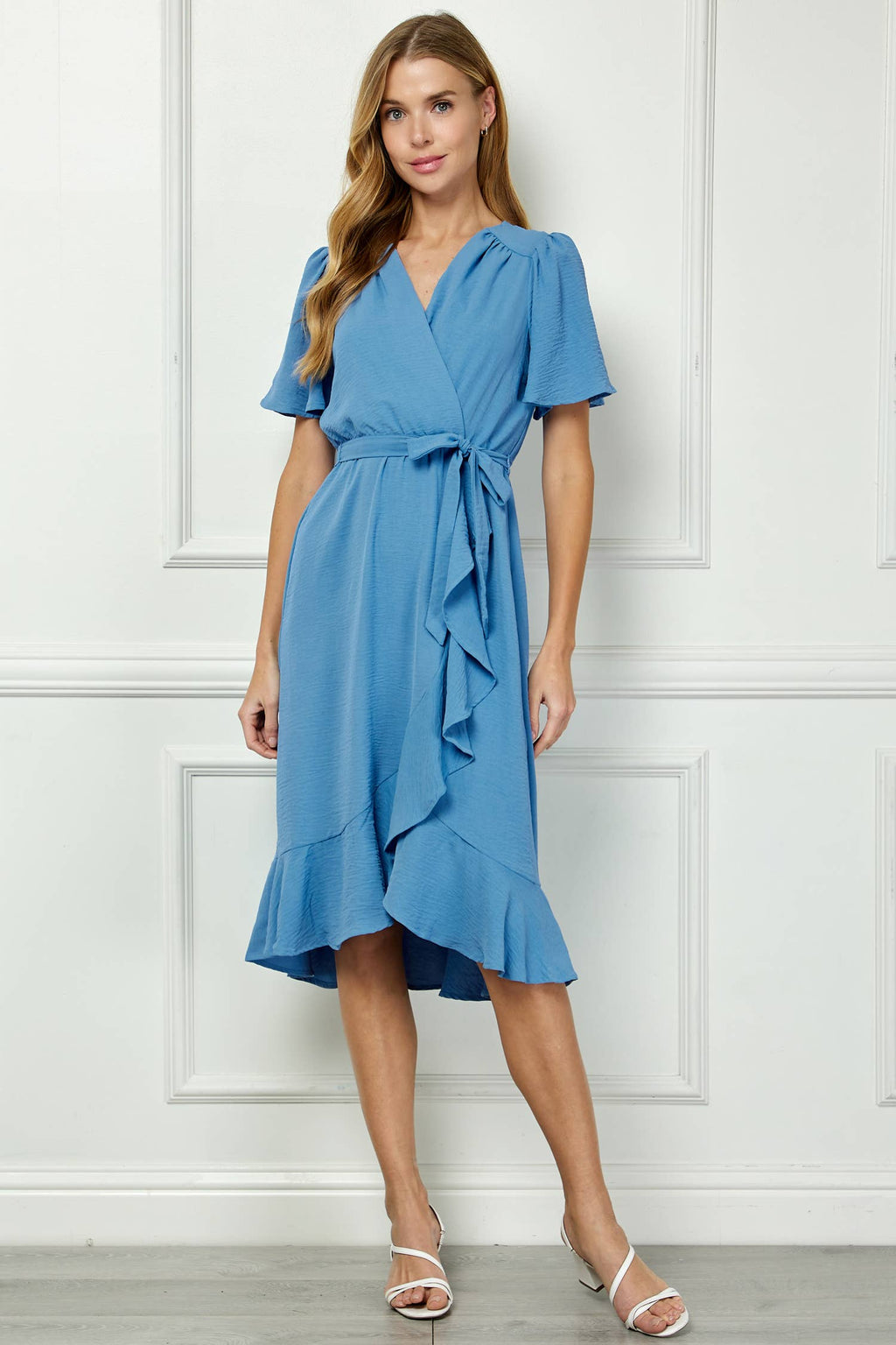 Colección Winslow - Vestido cruzado falso de elegancia clásica para mujer - Y95651P33