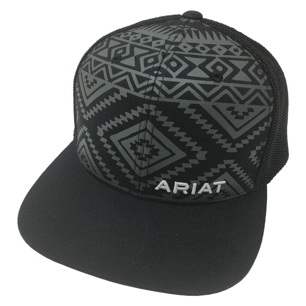 ARIAT Youth Aztec Black Flat Bill Cap - A300081601