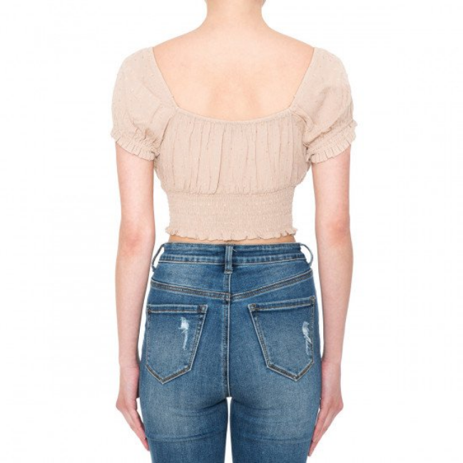 Ambiance - Women Keyhole Neck Crop Top - 73340