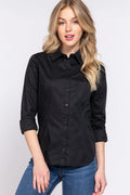 Active USA - Women's Long Sleeve Button Down Stretch Shirt - T13460