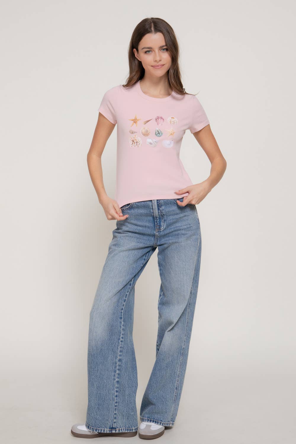 Active USA - Women's Short Sleeve Crew Neck Graphic T-Shirt - T15103