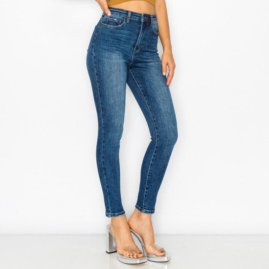 Wax Jeans - Authentic High Waisted Basic Skinny - 90284
