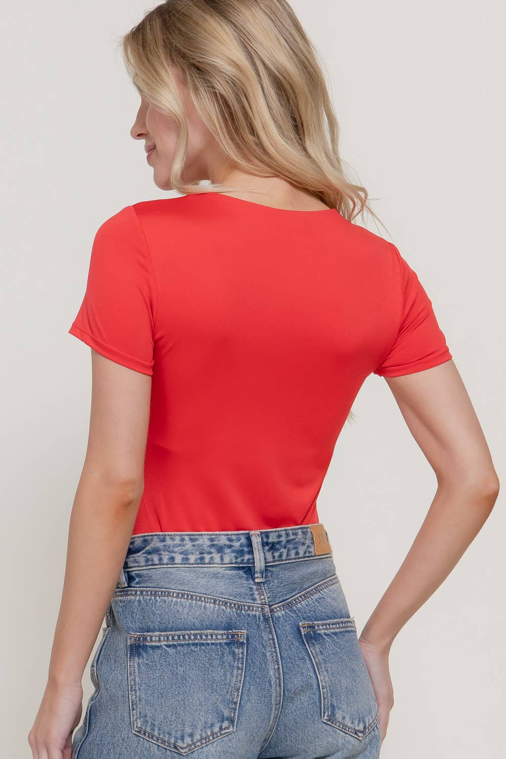 Active USA - Women's Short Sleeve Crew Neck ITY Bodysuit - P13920