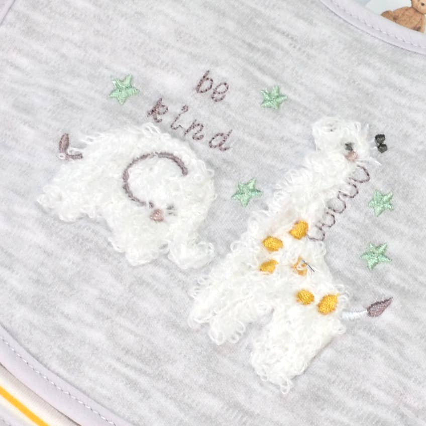 5 Pack Soft Cotton Poly Embroidered Baby Bibs