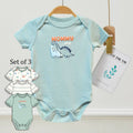Paquete de 3 Bodys para Bebé con Estampado Acolchado de Dinosaurios - V173G103