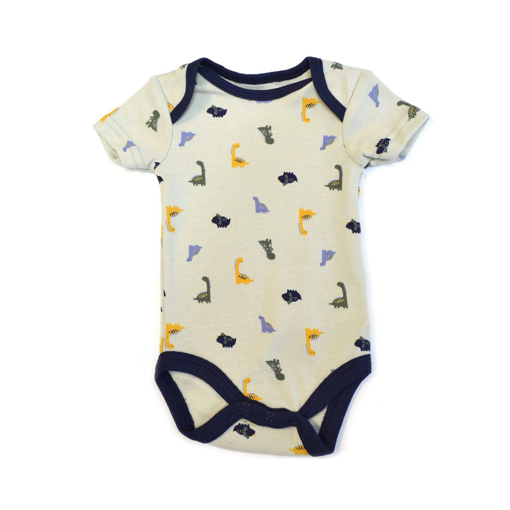 Conjunto de 3 piezas de pantalón, body y babero de dinosaurio para bebé - V145F101