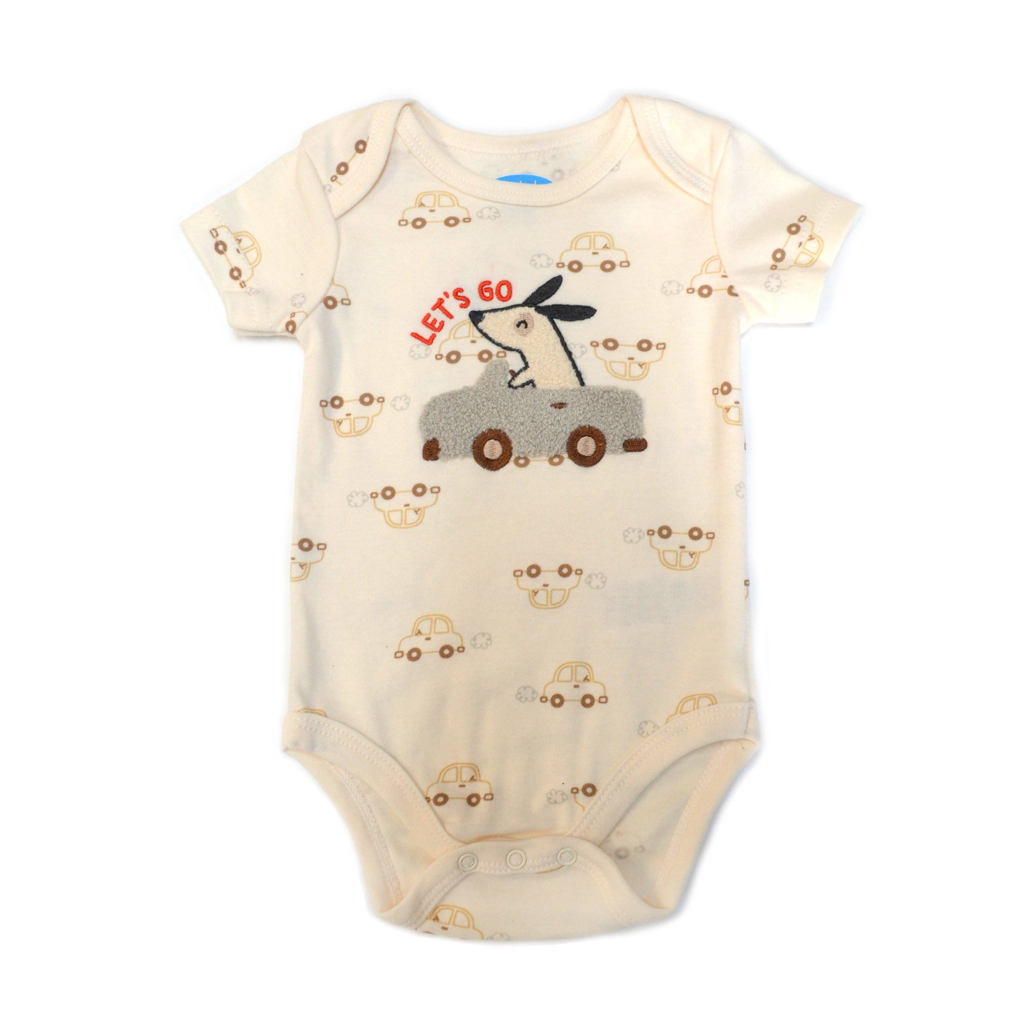 Baby 3pcs Chenille Applique Bodysuit Socks Pants Set - B148J103