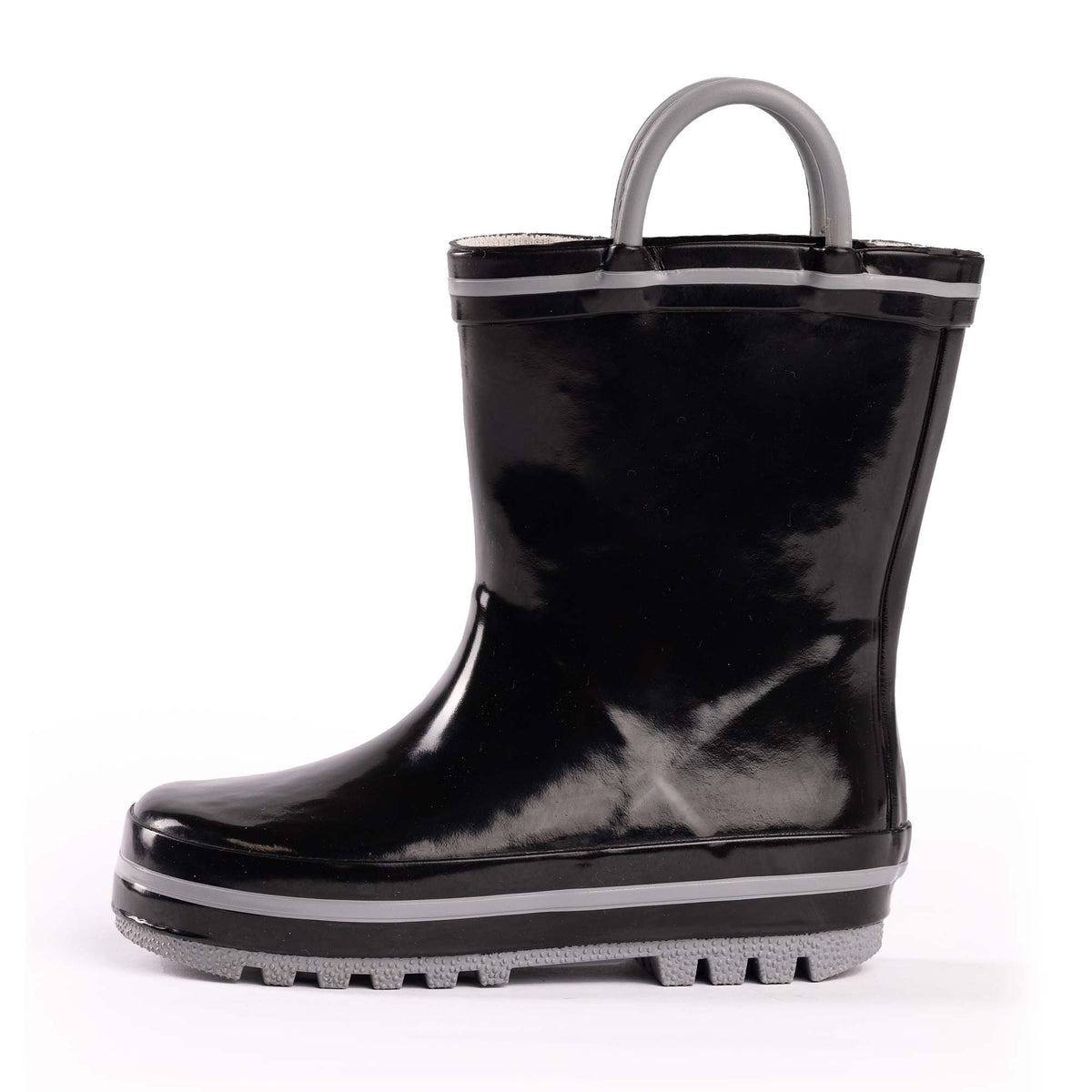 Norty Toddler Rain Boots - Black/Silver Color - 39816