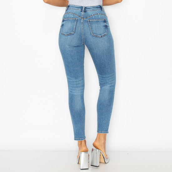 Wax Jeans - Women's Authentic Basic Push-up Skinny Jean - 90298