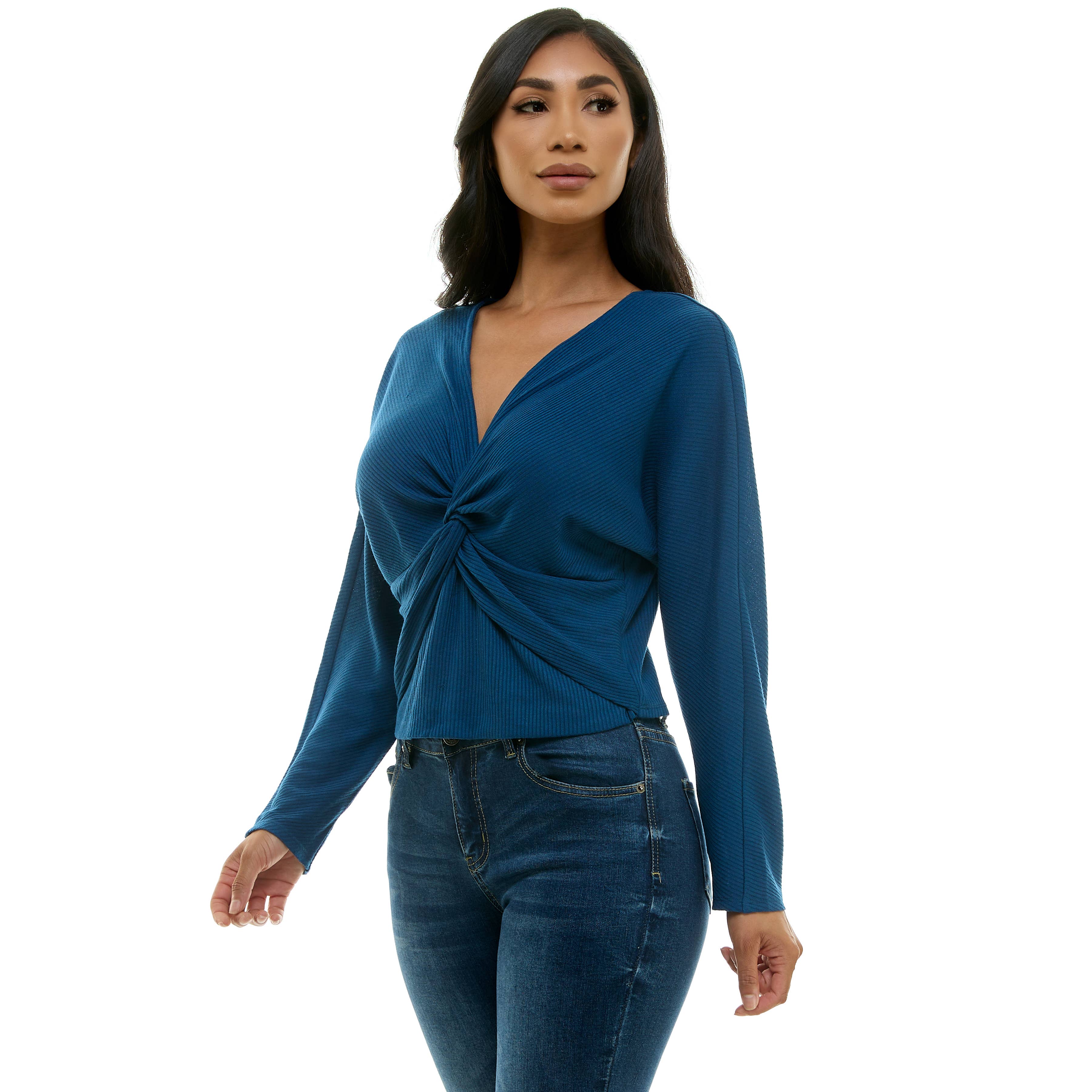 Colección Winslow - Top de punto acanalado con detalle retorcido para mujer - MA13234T36