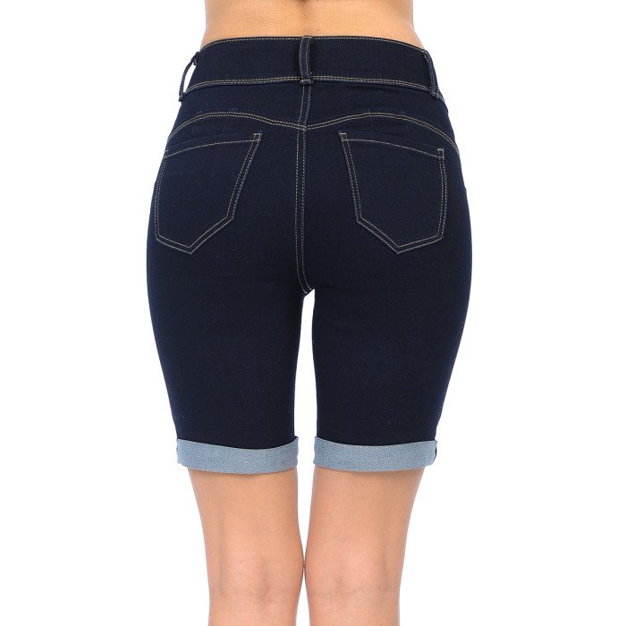 Wax Jean - Bermuda básica de tiro alto con efecto push-up - 90152