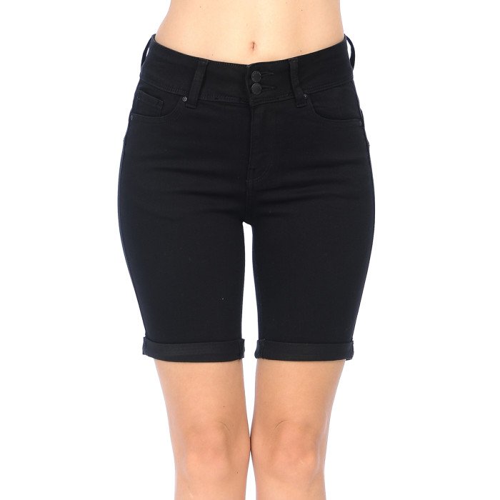 Wax Jean - Bermuda básica de tiro alto con efecto push-up - 90152