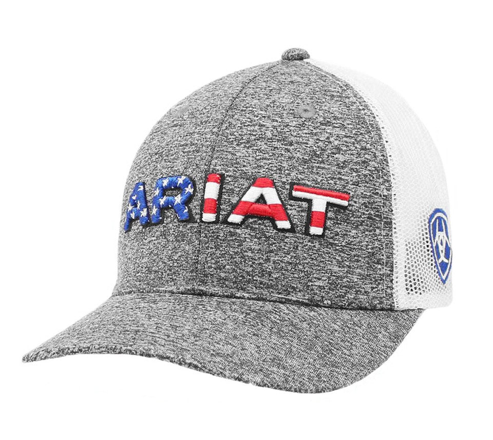 Ariat Mens USA Patriotic Logo Adjustable Snapback Cap Hat - A300009406