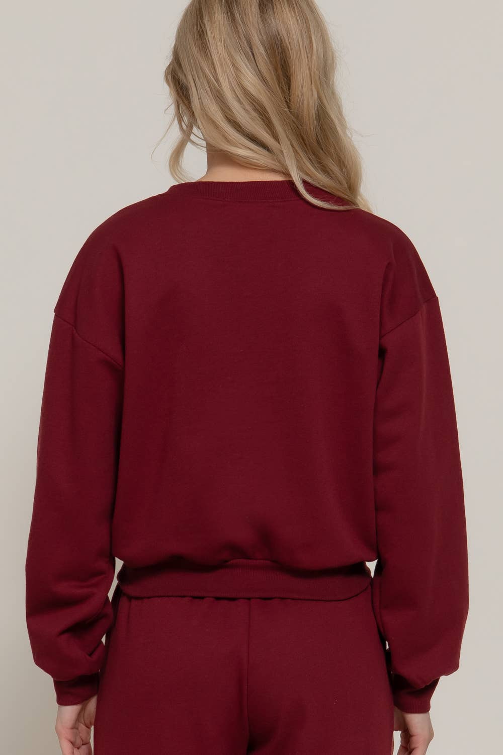 Active USA - Women's Long Sleeve Round Neck Crop SweatShirt - T13736