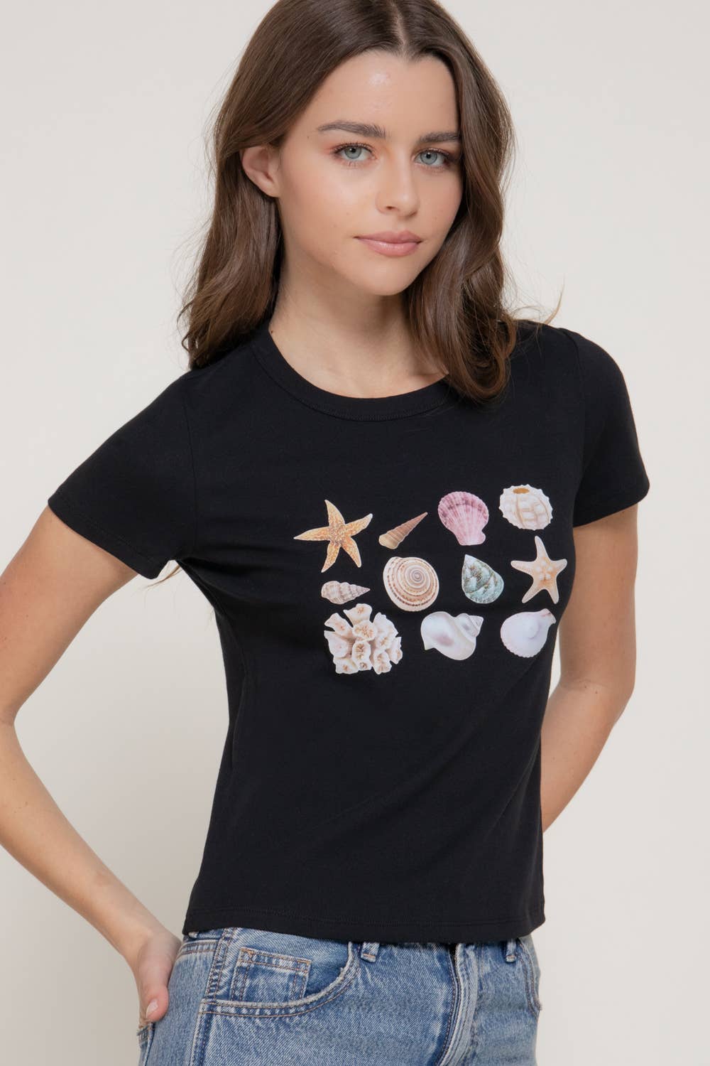 Active USA - Women's Short Sleeve Crew Neck Graphic T-Shirt - T15103