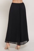 Active USA - Falda larga de gasa con detalle plisado para mujer - S15058