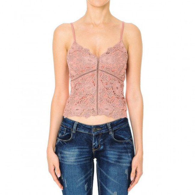 Womans Lace Tank Top - 65942