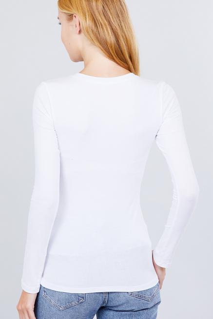 Active USA - Women's Crew Neck Cotton Jersey Top - T11770