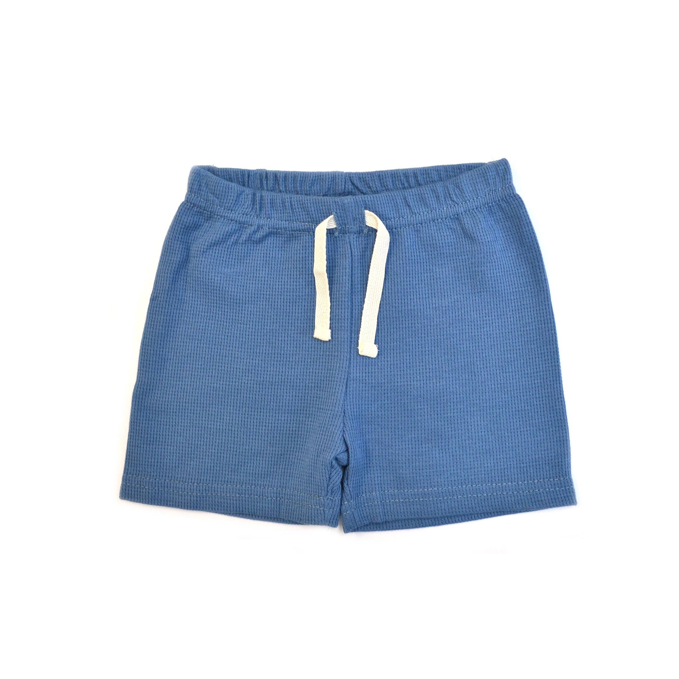 Boys 2pc Summer Cute Waffle Knit Top & Shorts Sets - B112G401