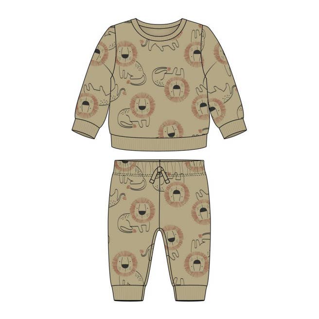 Lions Brushed Back Jersey Sweatshirt & Ribbed Joggers