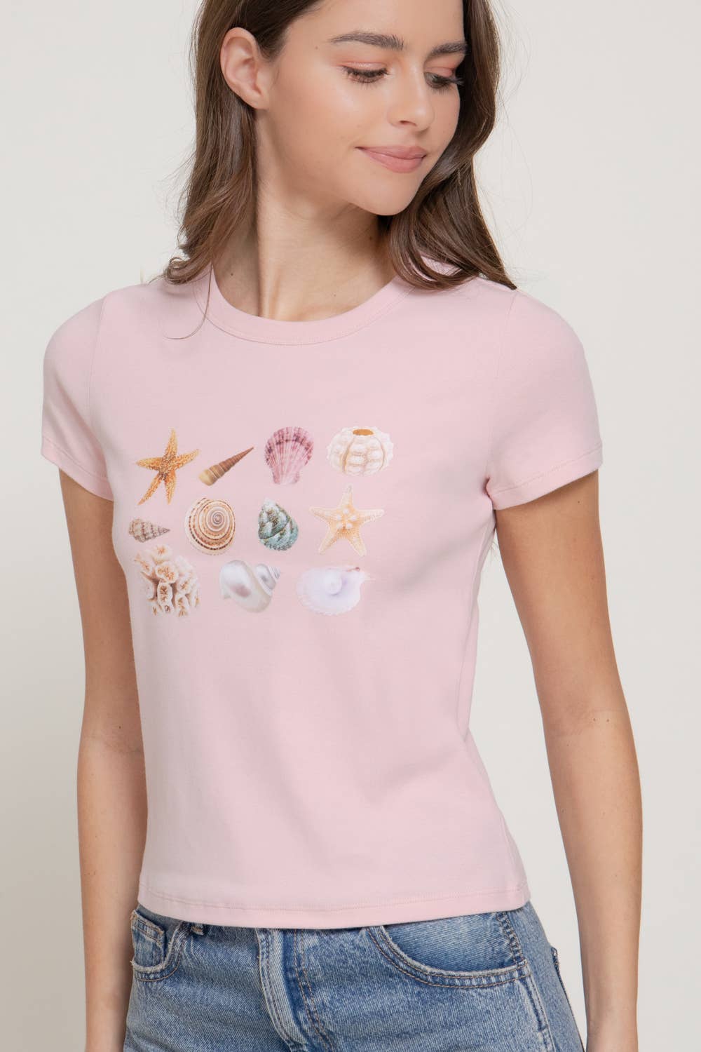 Active USA - Women's Short Sleeve Crew Neck Graphic T-Shirt - T15103