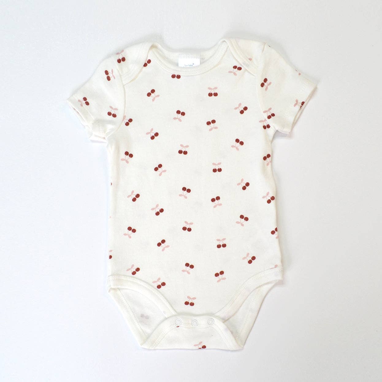 Set of 3 100% Cotton Bow Cherry Chenille Embroidery Bodysuit - B173H201