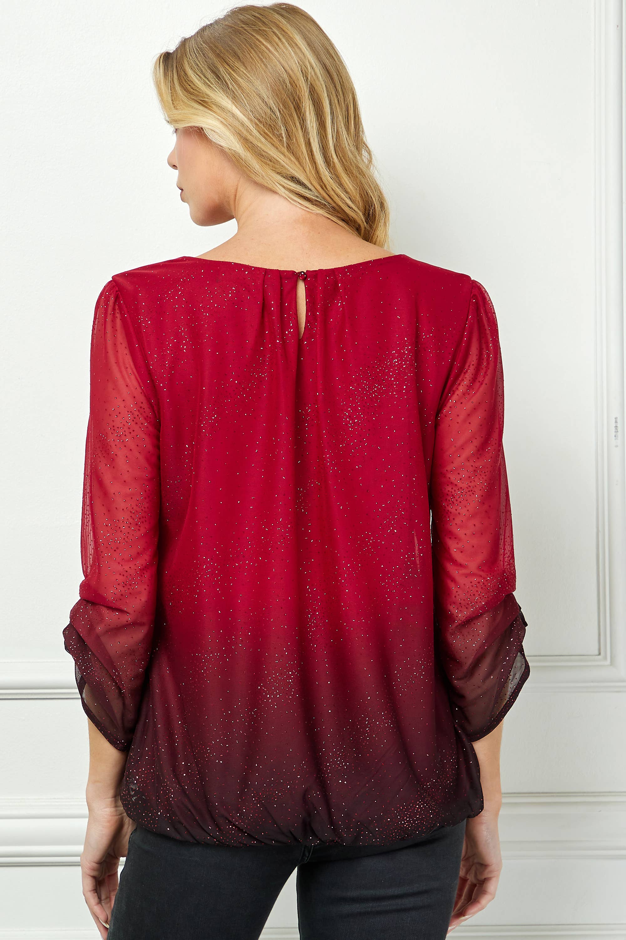 Winslow Collection - Women’s Radiance Ombre Sparkle Blouse - G51014S977
