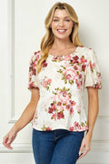 Colección Winslow - Blusa de Mujer Floral con Mangas Abullonadas Charm - G537001l65