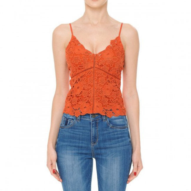 Womans Lace Tank Top - 65942