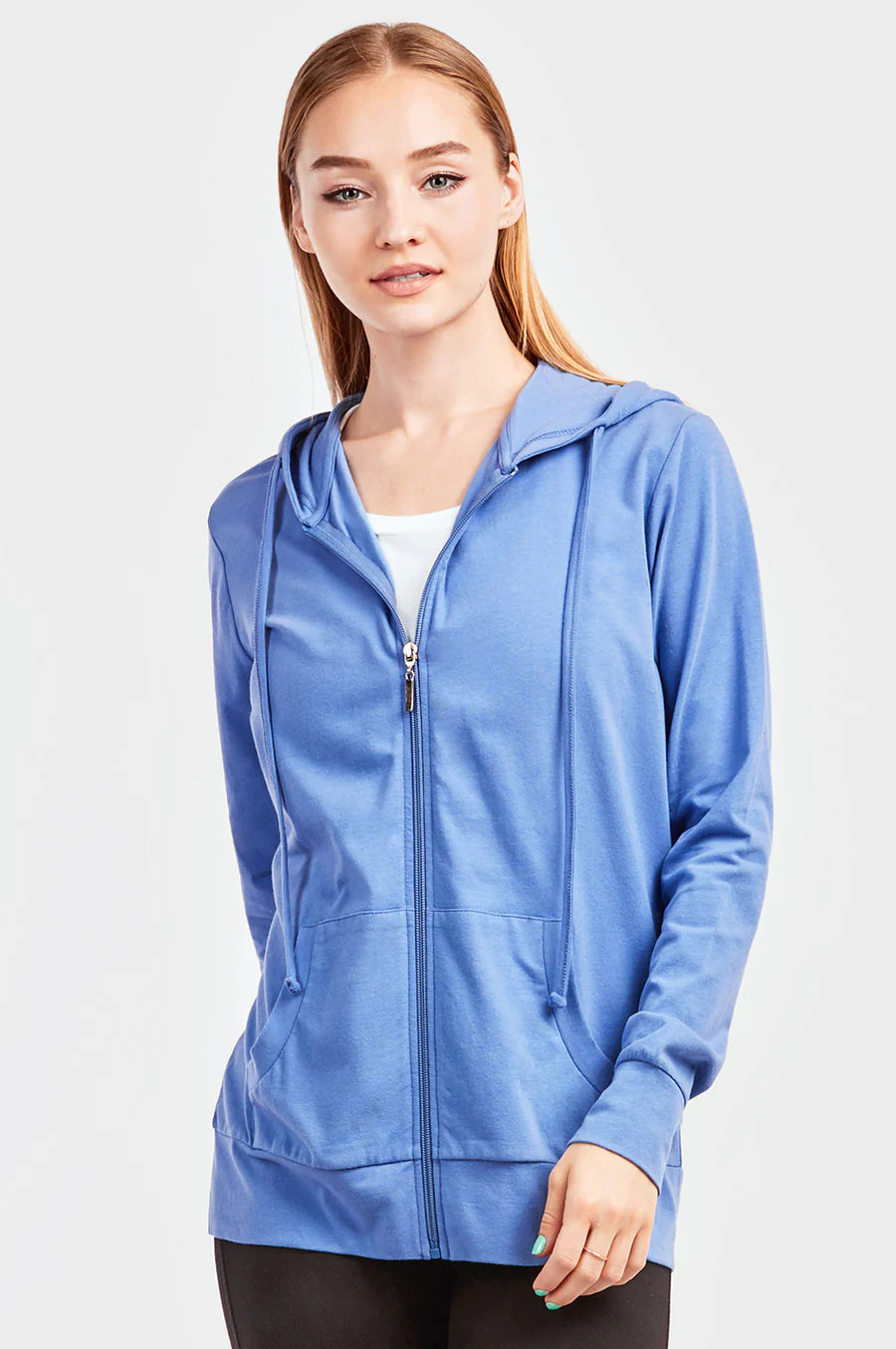 Sofra Ladies Single Jersey Zip-Up Hoodie Jacket [PLUS] - HDC7000XA