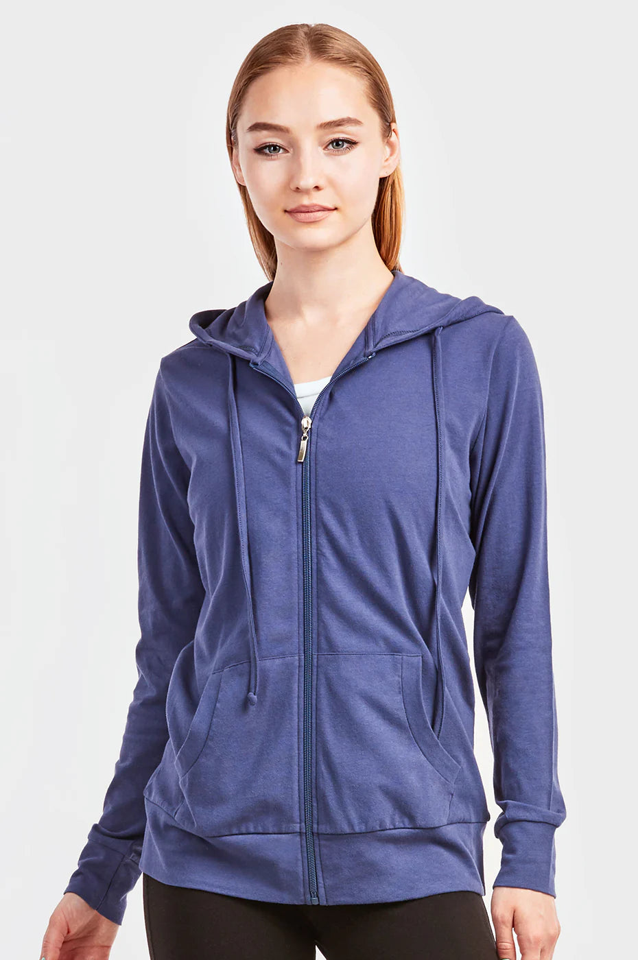 Sofra Ladies Single Jersey Zip-Up Hoodie Jacket - HDC7000A