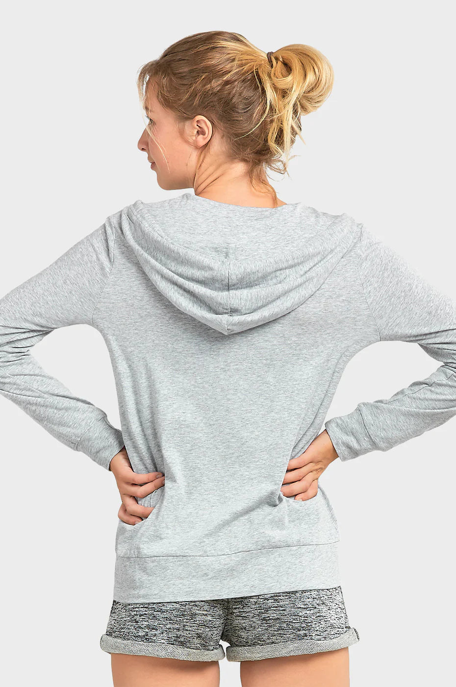 Sofra Ladies Single Jersey Zip-Up Hoodie Jacket - HDC7000A