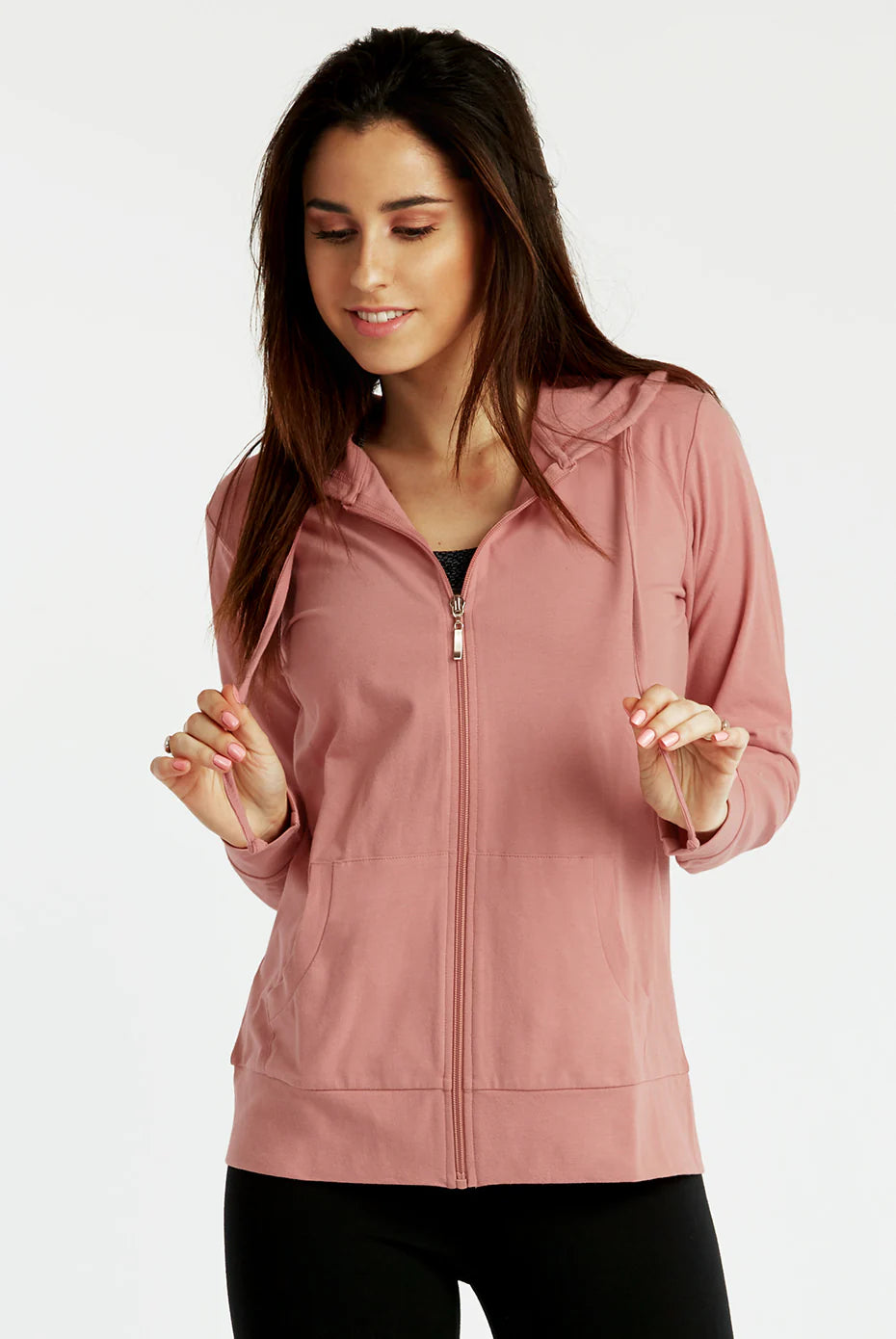 Sofra Ladies Single Jersey Zip-Up Hoodie Jacket [PLUS] - HDC7000XA