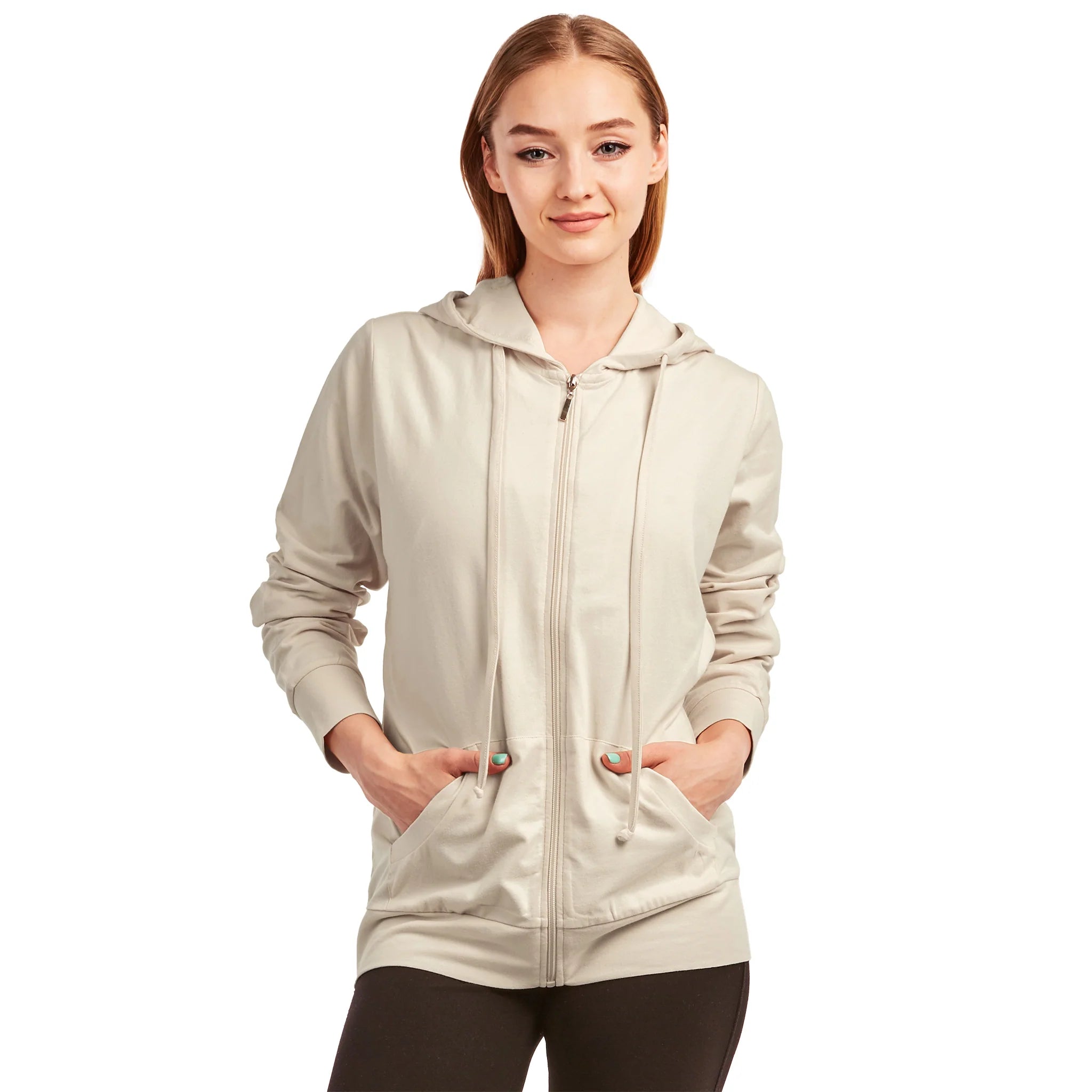 Sofra Ladies Single Jersey Zip-Up Hoodie Jacket [PLUS] - HDC7000XA
