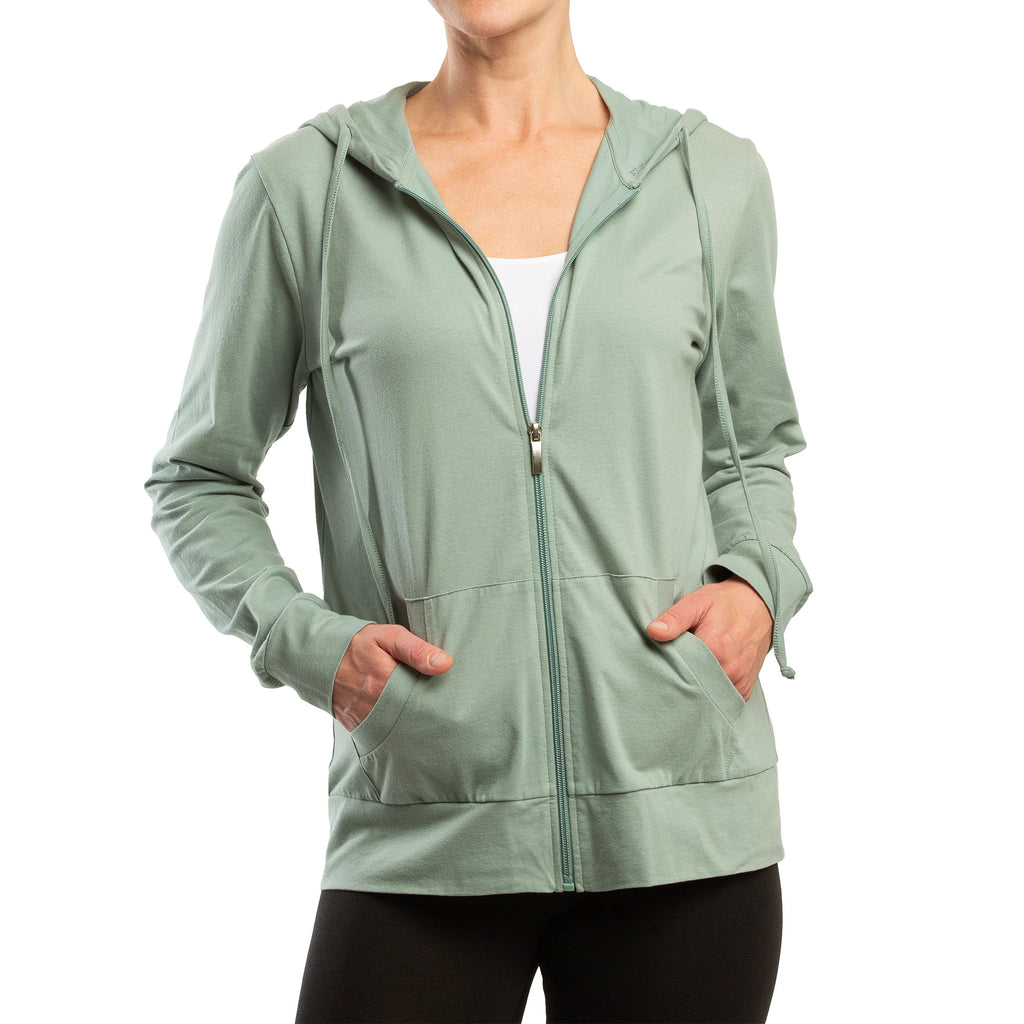 Sofra Ladies Single Jersey Zip-Up Hoodie Jacket [PLUS] - HDC7000XA
