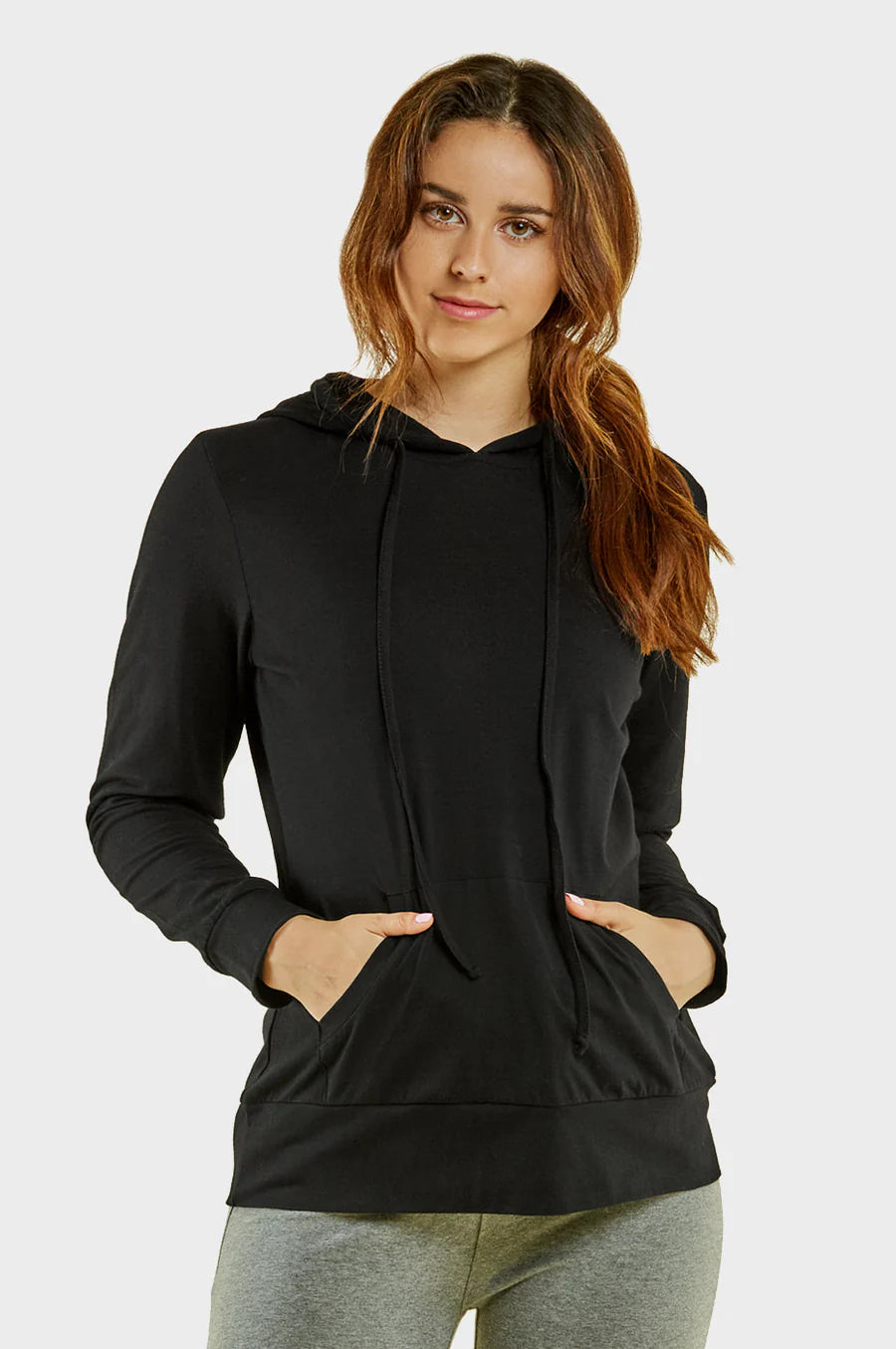 Sofra Ladies Single Jersey Pullover Hoodie - HDC7001A