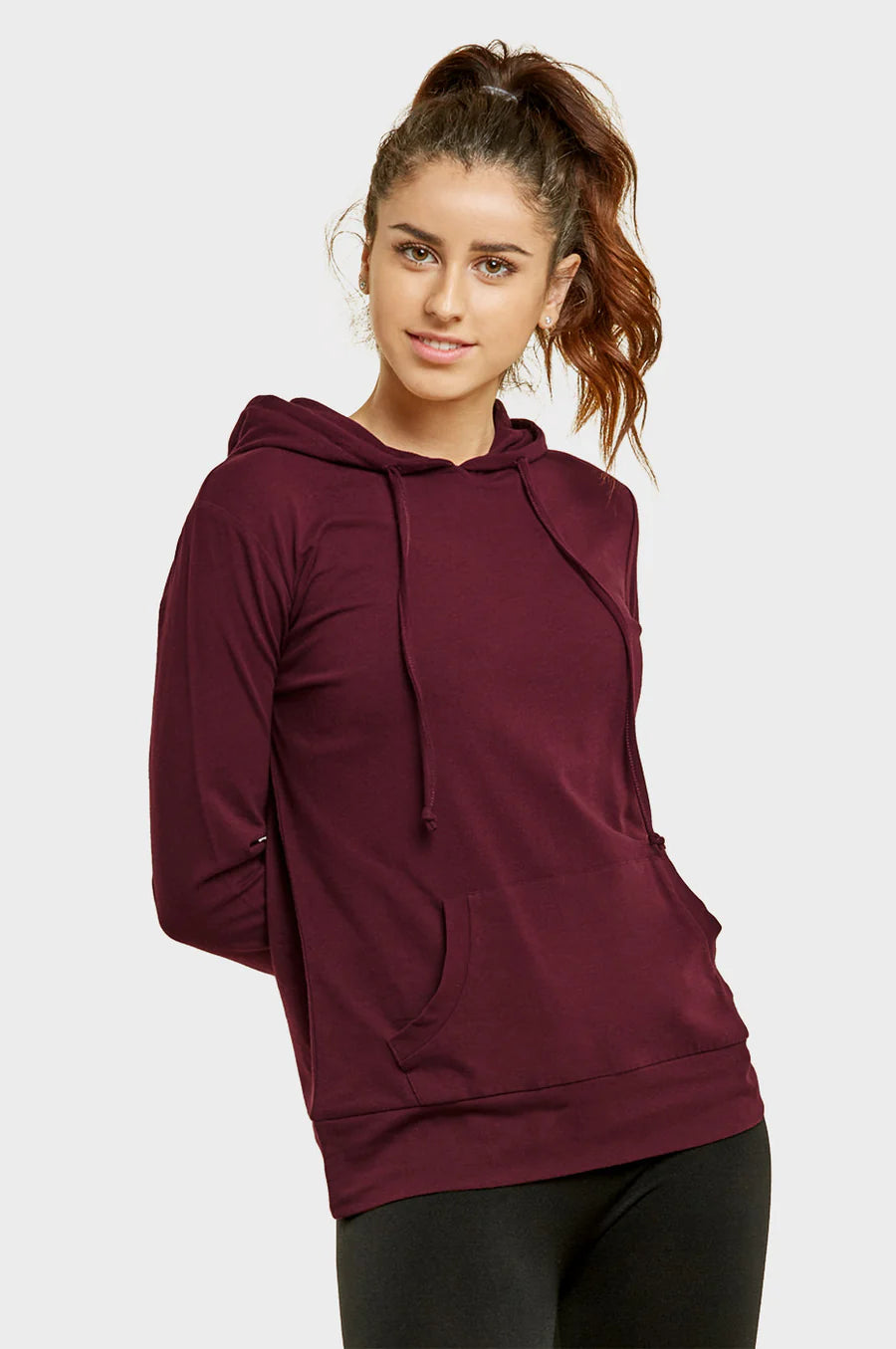 Sofra Ladies Single Jersey Pullover Hoodie - HDC7001A