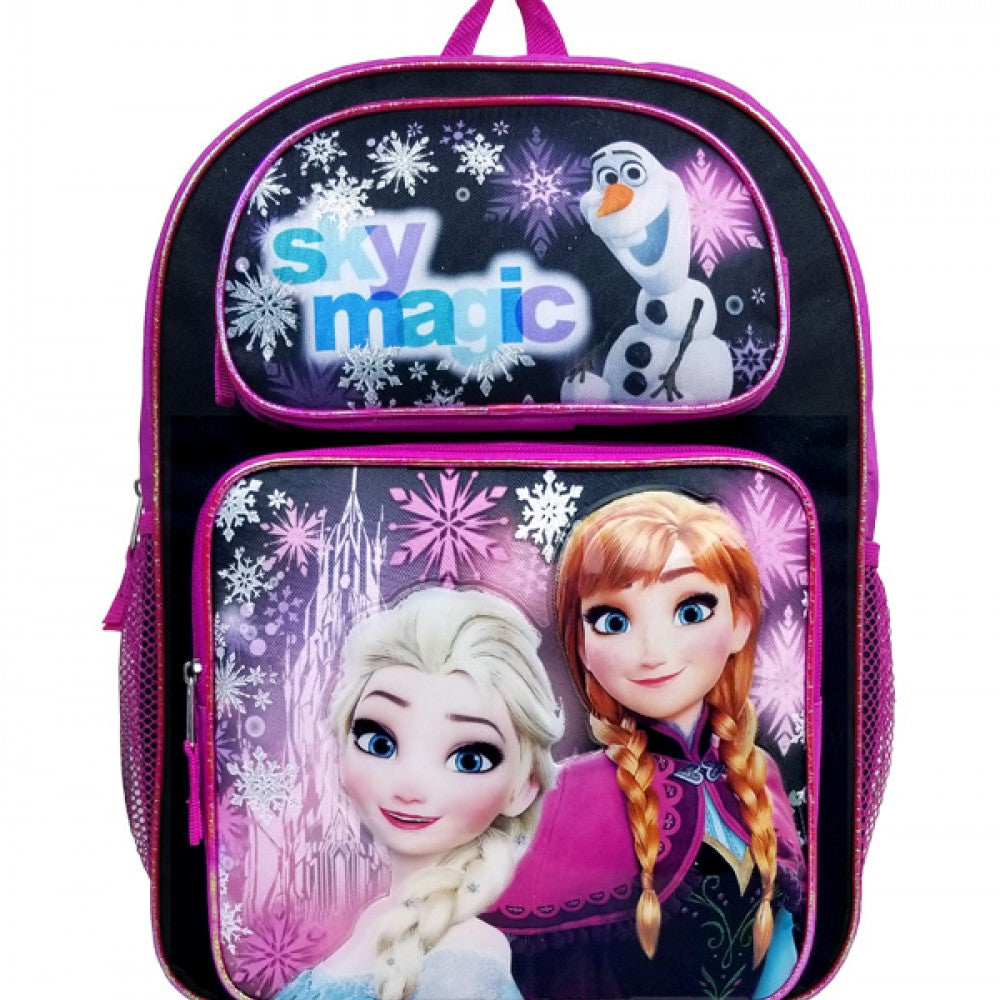 Disney - Frozen Sky Magic 16" Backpack Black/pink