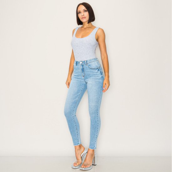 Wax Jeans - Women's Authentic Basic Push-up Skinny Jean - 90298