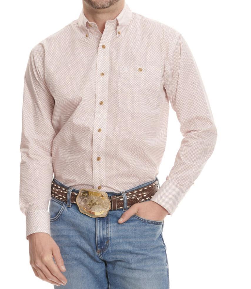 Men's Long Sleeve Western Shirt - 112330361