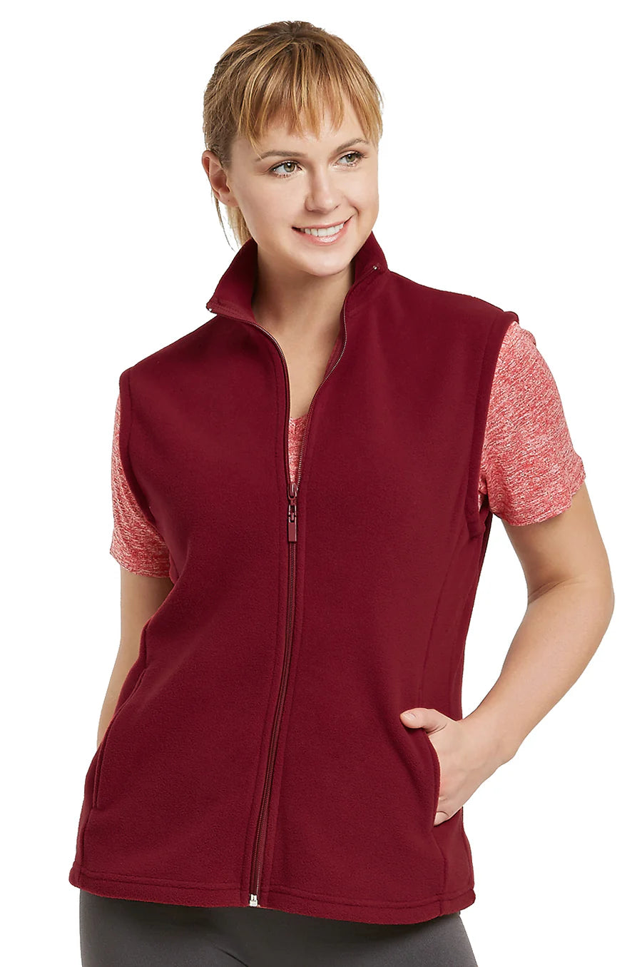 Sofra - Chaleco polar de micropolar para mujer [Talla grande] - LPF100XE