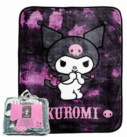 Twin Raschel Blanket 60"X80" Kuromi