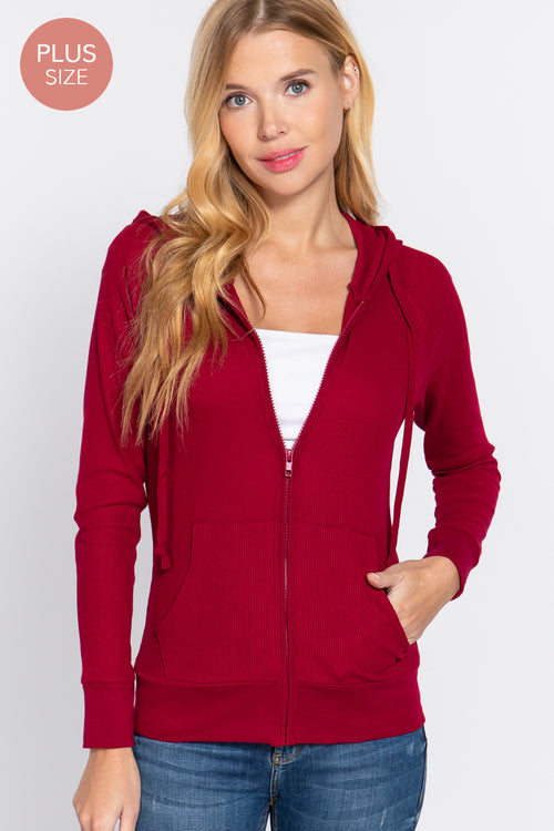 ACTIVE USA WOMEN'S PLUS SIZE THERMAL SWEATER J71758
