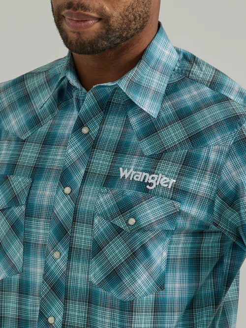 Men's Western Logo Long Sleeve Snap Shirt - 112330339