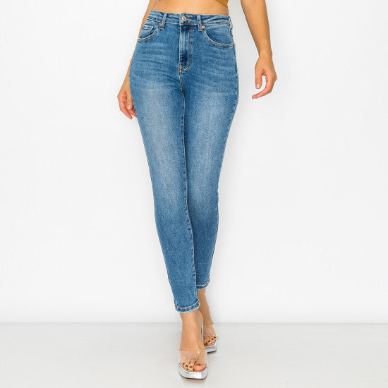 Wax Jeans - Authentic High Waisted Basic Skinny - 90284