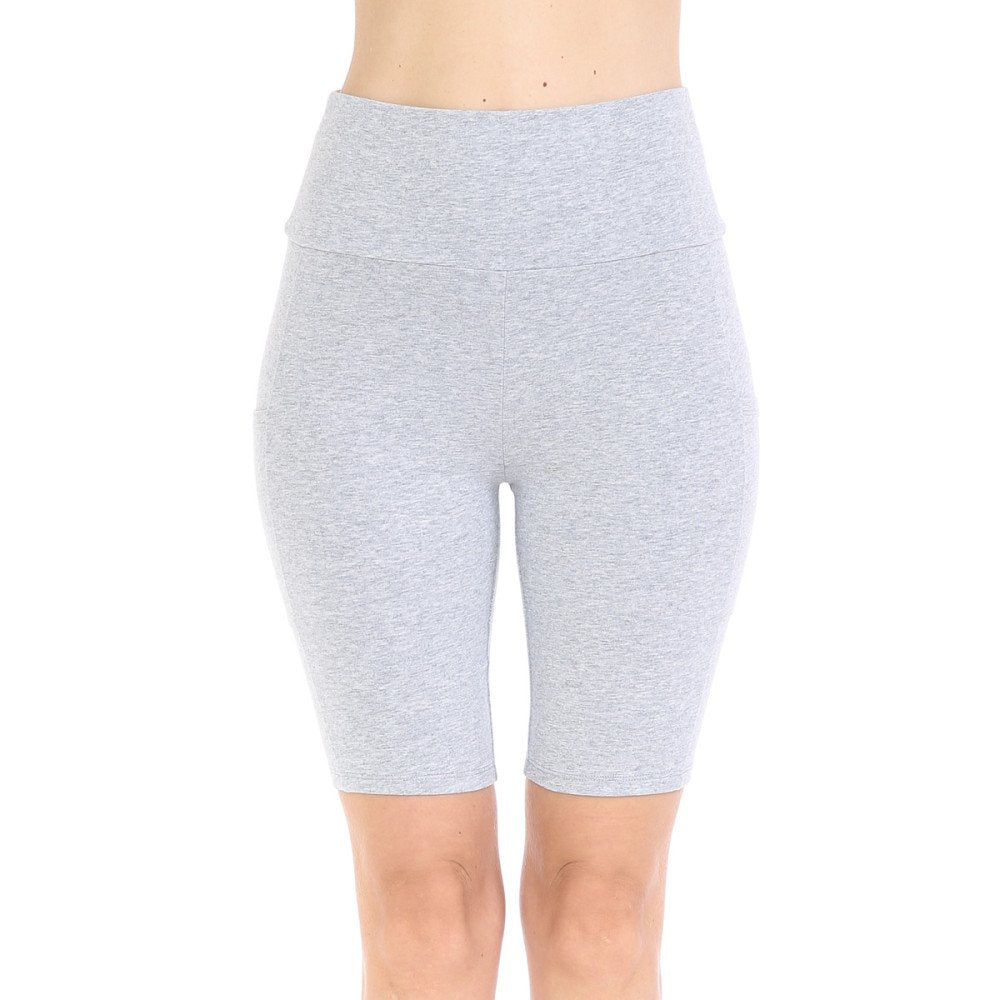 Ambiance - Women's High Waist Bike Short W/ Phone Pocket - 72595