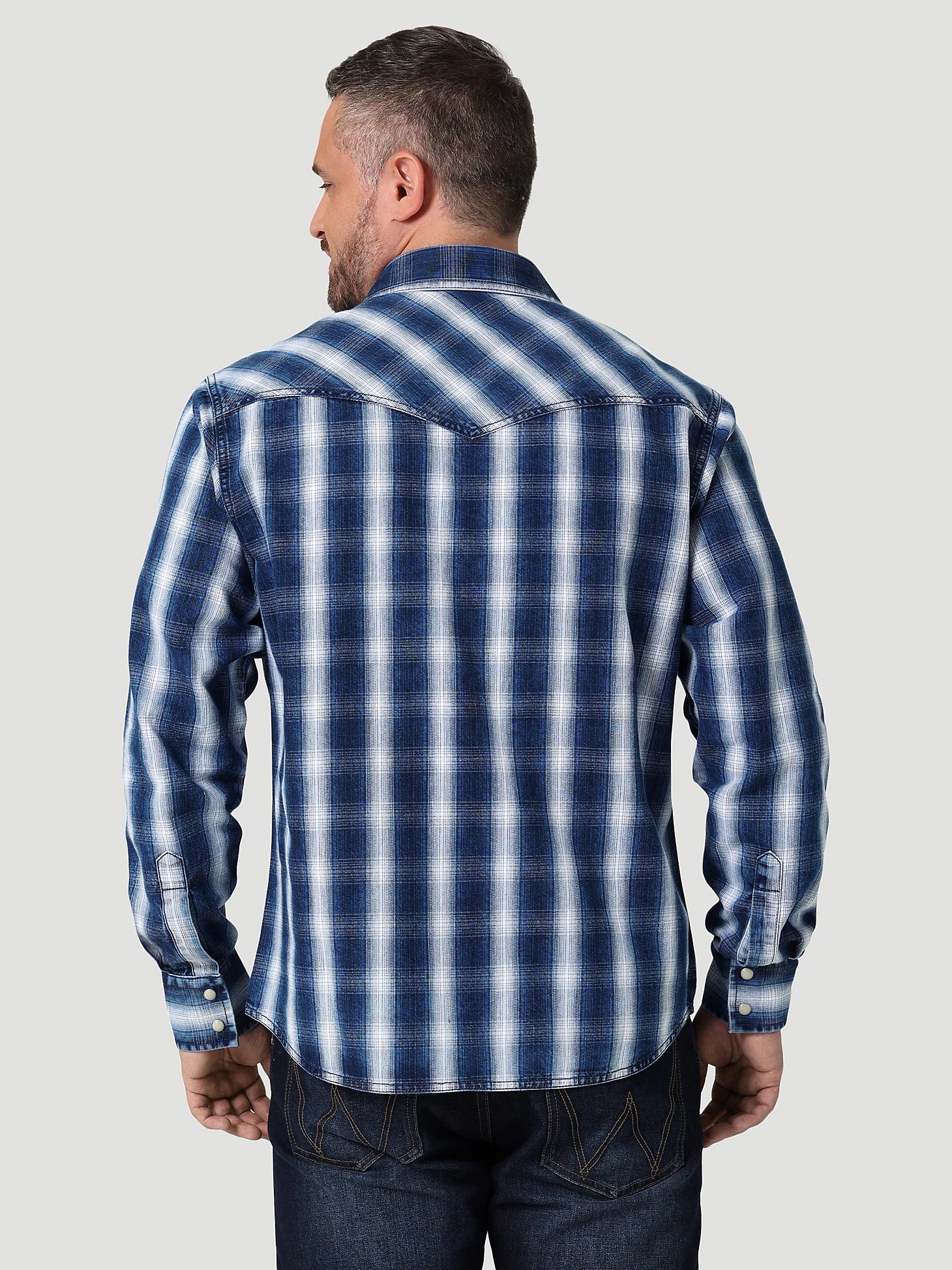 Men's Retro Premium Long Sleeve Plaid Shirt - 112330787