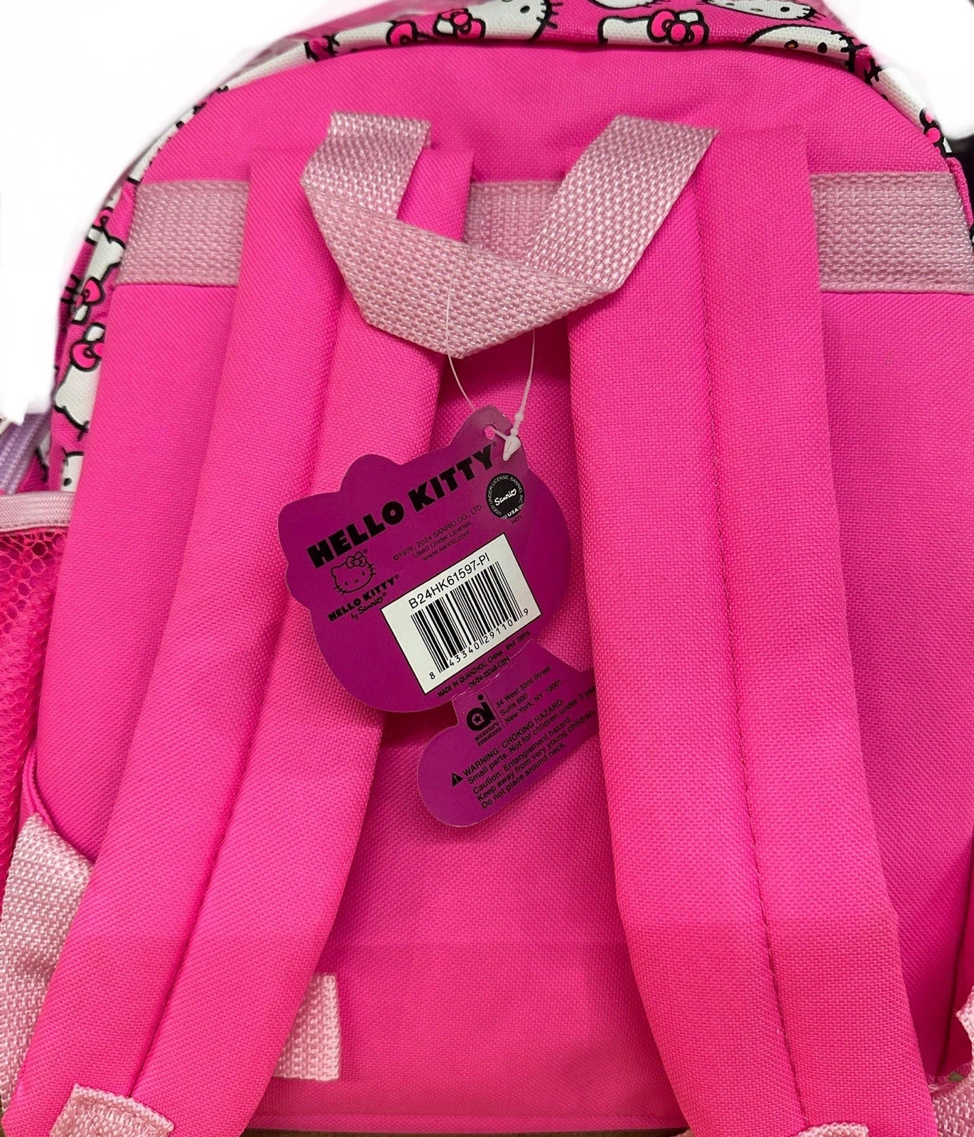 Hello Kitty - Pink Shiny 12” Hot-Pink Backpack - B24HK61597-PI