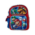Super Mario - Luigi, Yoshi & Bowser 12" Blue/Red Backpack - B19NN44638-PI